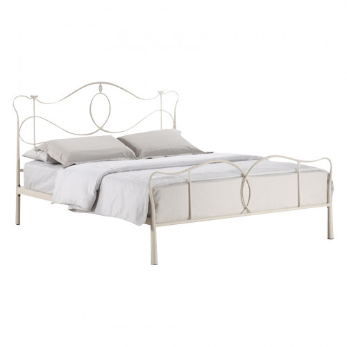 кованая двуспальная кровать 160х200 белая lili в Нижнекамске