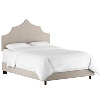 кровать двуспальная 180х200 бежевая camille light gray velvet в Нижнекамске