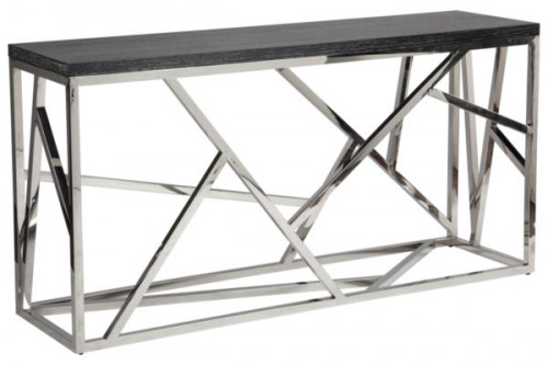 консоль geometric 180x50x90 металл, черная столешница в Нижнекамске