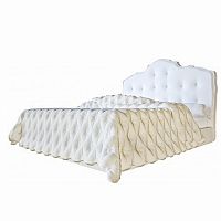 кровать двуспальная 160х200 белая из экокожи palace в Нижнекамске