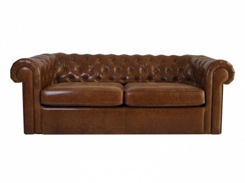 диван chesterfield прямой коричневый в Нижнекамске