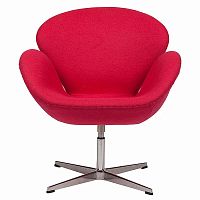 кресло swan chair шерсть красное в Нижнекамске