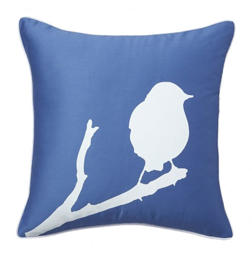 подушка с птичкой lone bird diamond-blue в Нижнекамске