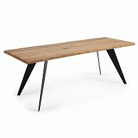 стол nack 220x100 черный, натуральный дуб c799m40 от la forma (ex julia grup) в Нижнекамске