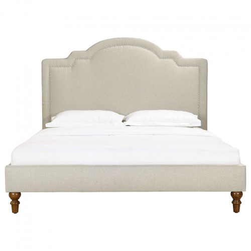 кровать двуспальная 160х200 бежевая cassis upholstered в Нижнекамске