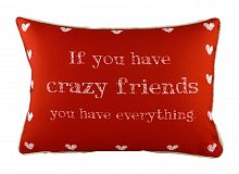 подушка с надписью crazy friends в Нижнекамске