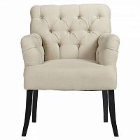 кресло мягкое с каретной стяжкой белое castro armchair в Нижнекамске
