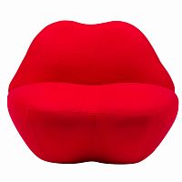 кресло губы heller kiss красный кашемир в Нижнекамске