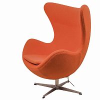 кресло egg chair кашемир оранжевое в Нижнекамске