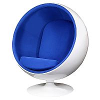 кресло eero ball chair синее с белым в Нижнекамске
