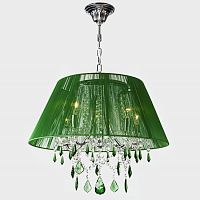 подвесная люстра eurosvet 3125/5 хром/зелёный strotskis в Нижнекамске