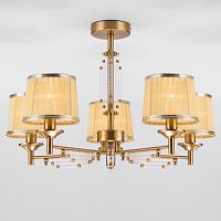 потолочная люстра eurosvet amalfi 60081/5 золотая бронза в Нижнекамске