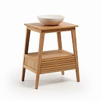 шкаф sunday для ванной комнаты 70x80 из тикового дерева от la forma (ex julia grup) в Нижнекамске