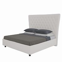 кровать двуспальная 180х200 бежевая из велюра quicksand в Нижнекамске
