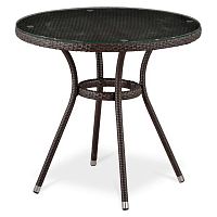 стол из иск. ротанга t283ant-w51-d80 brown в Нижнекамске