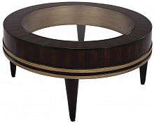 стол журнальный round низкий коричневый, прозрачный в Нижнекамске