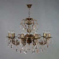 подвесная люстра ambiente alicante 8888/10 pb leaf crystal бронза в Нижнекамске