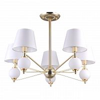 потолочная люстра eurosvet luna 70061/5 золото белая в Нижнекамске