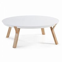 журнальный столик solid la forma (ex julia grup) белый с матовым лаком в Нижнекамске
