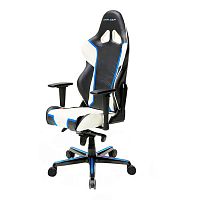 кресло геймерское dxracer racing черно-бело-синее в Нижнекамске