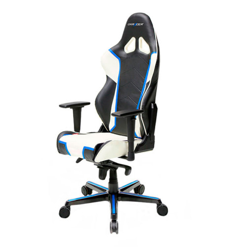кресло геймерское dxracer racing черно-бело-синее в Нижнекамске