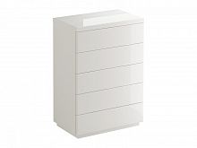 комод kristal 5 ящиков белый глянец в Нижнекамске
