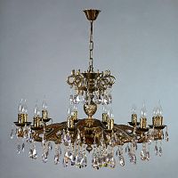 подвесная люстра ambiente leon 2128/12 pb tear drop бронза в Нижнекамске