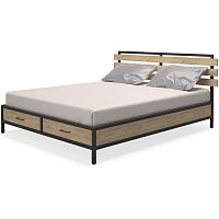 кровать двуспальная 160х200 светло-коричневая neo loft в Нижнекамске