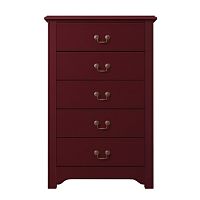 комод bordo на пять ящиков красный в Нижнекамске