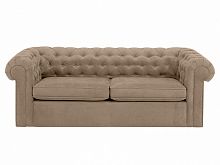 диван chesterfield прямой бежевый 105х208 в Нижнекамске