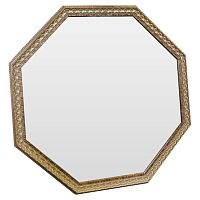зеркало восьмиугольное золотое с резьбой golden light в Нижнекамске