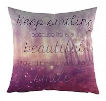 подушка с принтом keep smiling в Нижнекамске