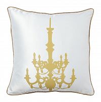подушка с золотым канделябром chandelier white в Нижнекамске