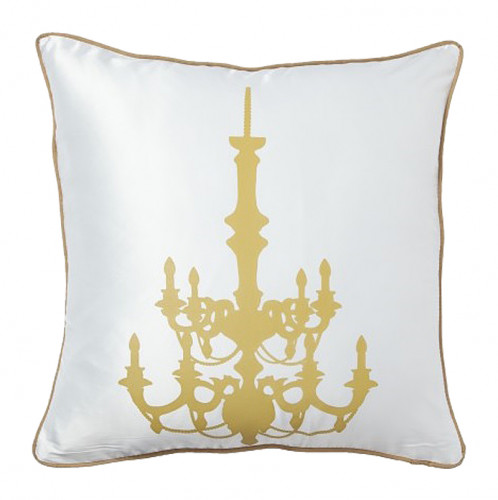 подушка с золотым канделябром chandelier white в Нижнекамске