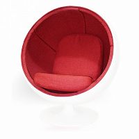 кресло ball chair бело-красное в Нижнекамске