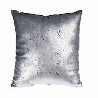 подушка с пайетками серебристо-серая 45*45см в Нижнекамске