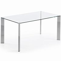 стол стеклянный corner 90*160 хром от la forma (ex julia grup) в Нижнекамске