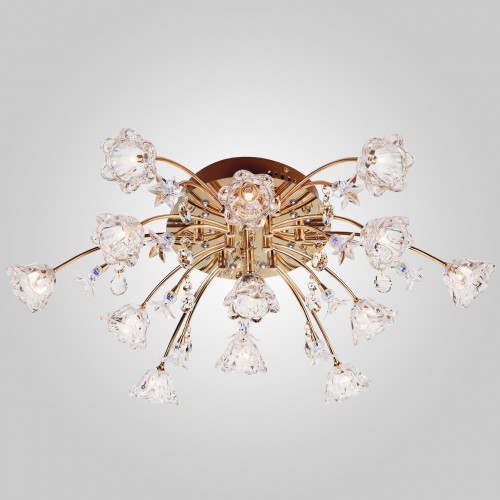 потолочная люстра eurosvet 4928/13 золото/бело-голубой в Нижнекамске