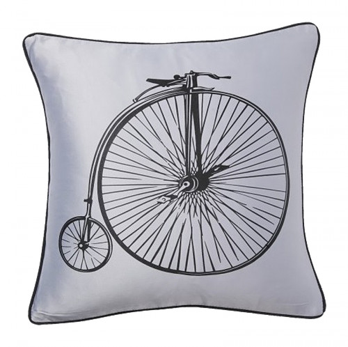 подушка с ретро-велосипедом retro bicycle grey в Нижнекамске