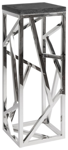 консоль geometric высокая 40x40x110 металл, черная столешница в Нижнекамске