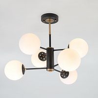 потолочная люстра eurosvet austin 70091/6 черная белая в Нижнекамске