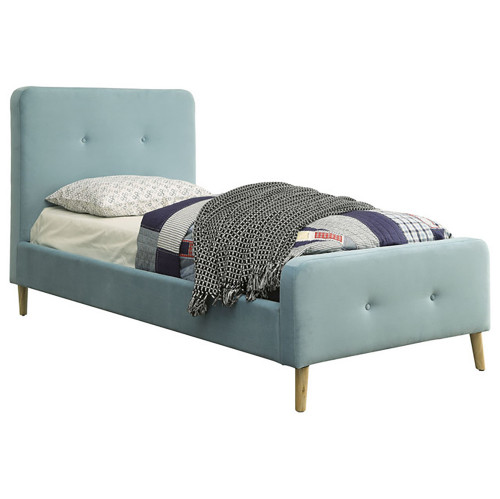 кровать button tufted flannelette blue 90х200 в Нижнекамске