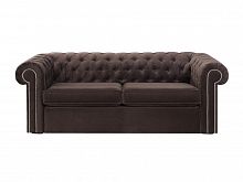 диван chesterfield прямой коричневый 105х208 в Нижнекамске