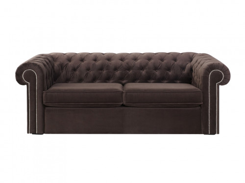 диван chesterfield прямой коричневый 105х208 в Нижнекамске