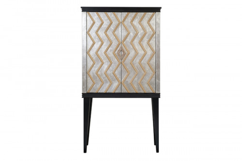 шкаф барный с 2 дверцами черный с серебром в Нижнекамске