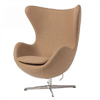 кресло egg chair коричневое в Нижнекамске