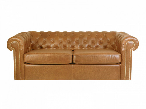 диван chesterfield прямой светло-коричневый в Нижнекамске