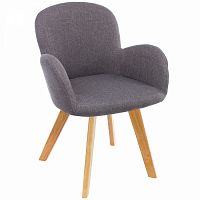 стул деревянный стул asia wooden legs / grey fabric в Нижнекамске