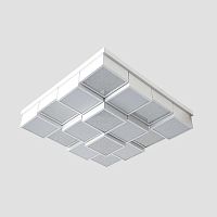 потолочный светодиодный светильник ambrella light orbital crystal sand fs1550 wh/sd 192w d715*715 в Нижнекамске