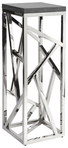 консоль geometric высокая 40x40x110 металл, серая столешница в Нижнекамске